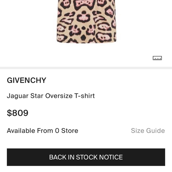 GIVENCHY Jaguar Star Oversized Short Sleeve Tee Rare Designer T-Shirt - Picture 8 of 8